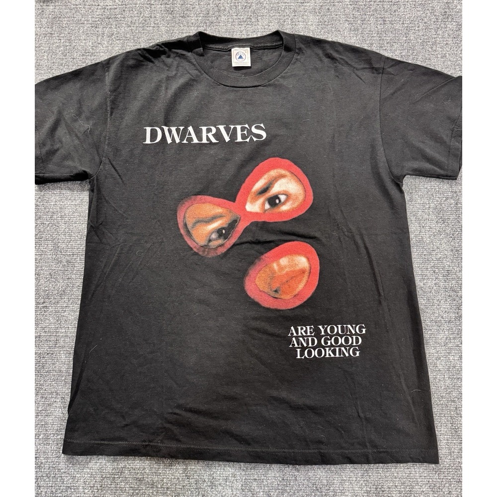 Vintage The DWARVES Are Young And Good Looking Shirt Large Black Delta Tag